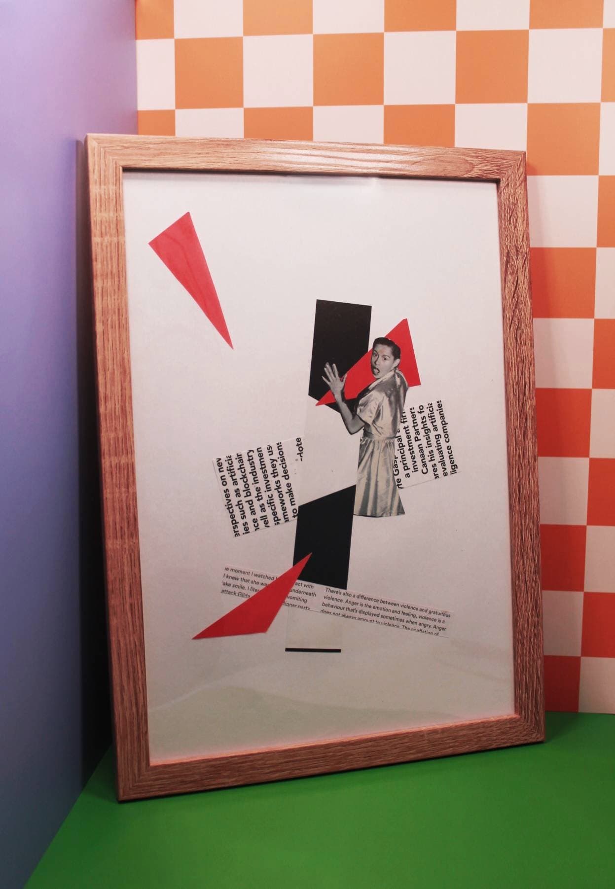 Surprise — handmade paper collage by Sylvia Dix