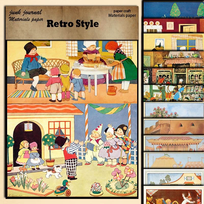Junk Journal Vintage Paper Pad, Dutch Childhood