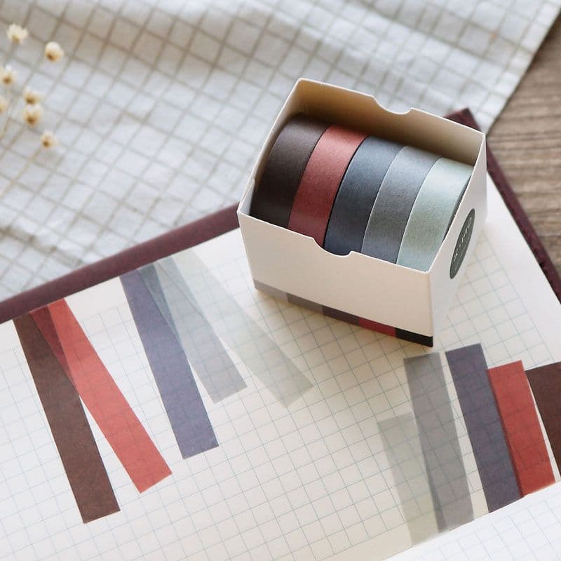Junk Journal Washi Tape, Solid Colours
