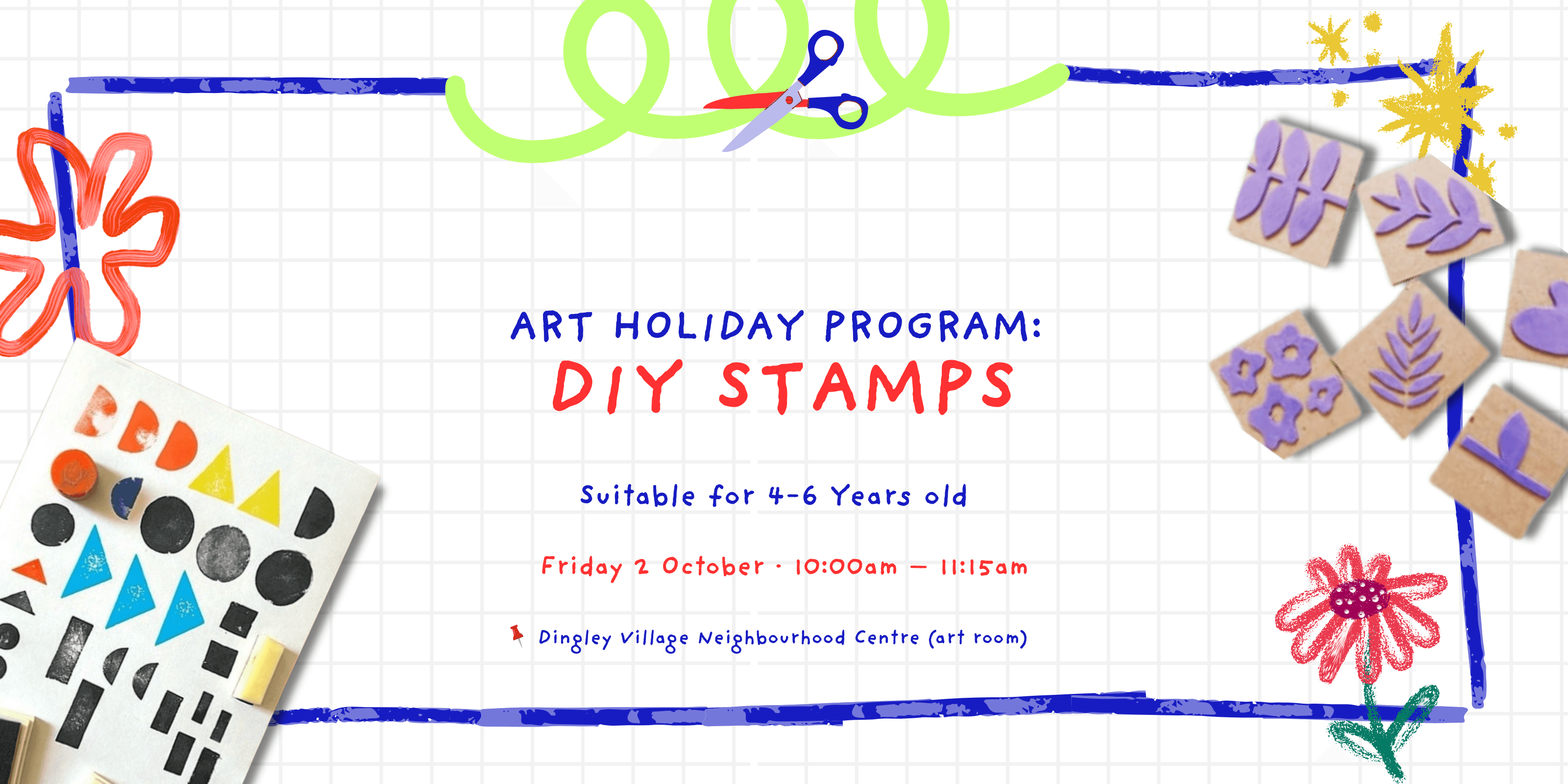 Art Holiday program (4-6yo): DIY stamps